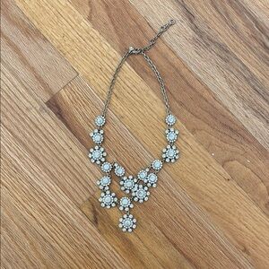 Elegant Gold and White Floral Necklace